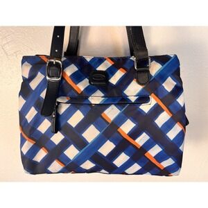 BRIC'S Milano tote bag with a blue and white woven pattern Shoulder Bag Purse